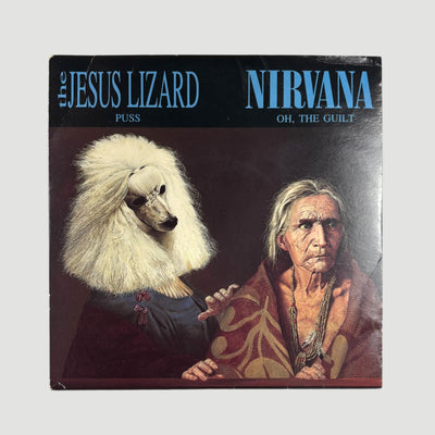 1992 Nirvana/The Jesus Lizard Puss/Oh The Guilt Split UK 7" Blue Vinyl