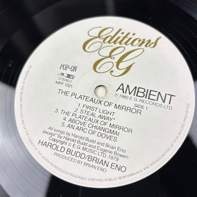 1979 Brian Eno Ambient 2: The Plateaux of Mirror Japanese LP w/Harold Bud