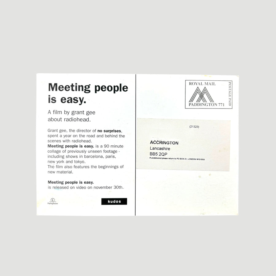 1998 Radiohead Meeting People is Easy Promo Postcard