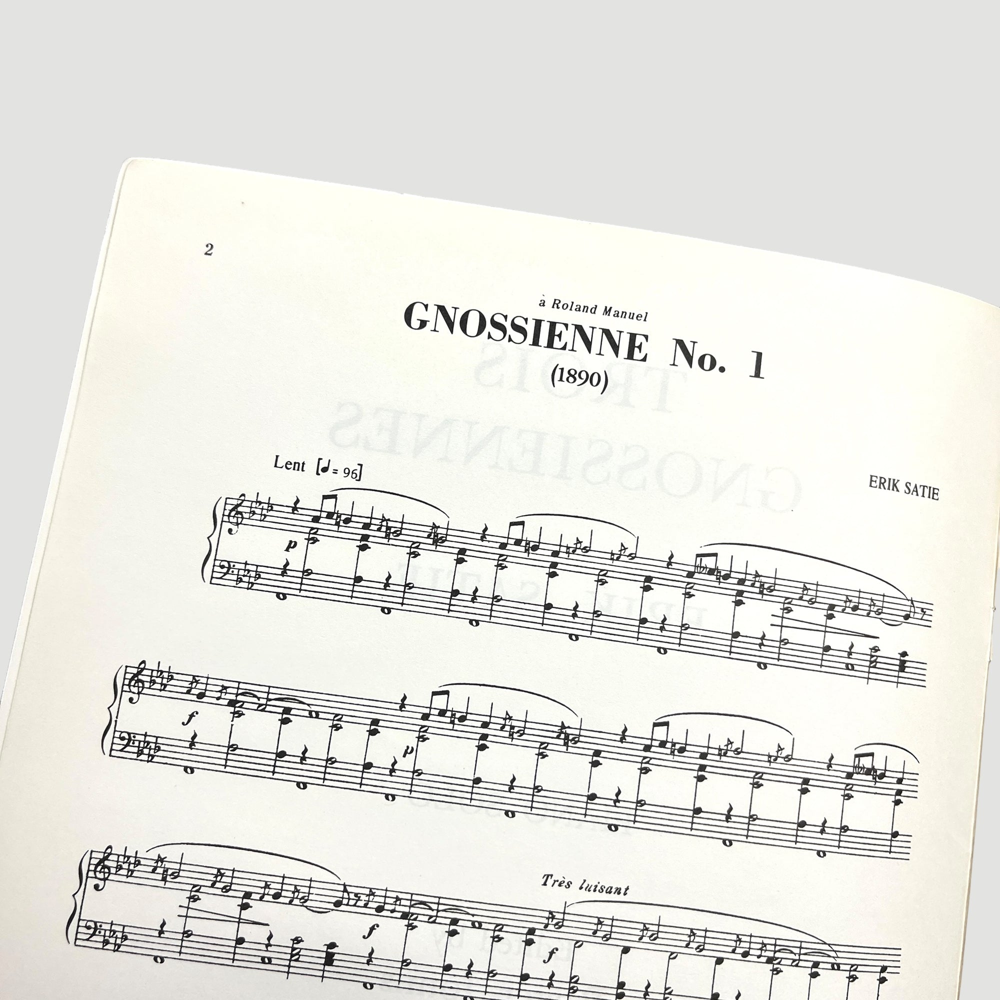 90's Erik Satie Trois Gymnopédies For Piano Sheet Music