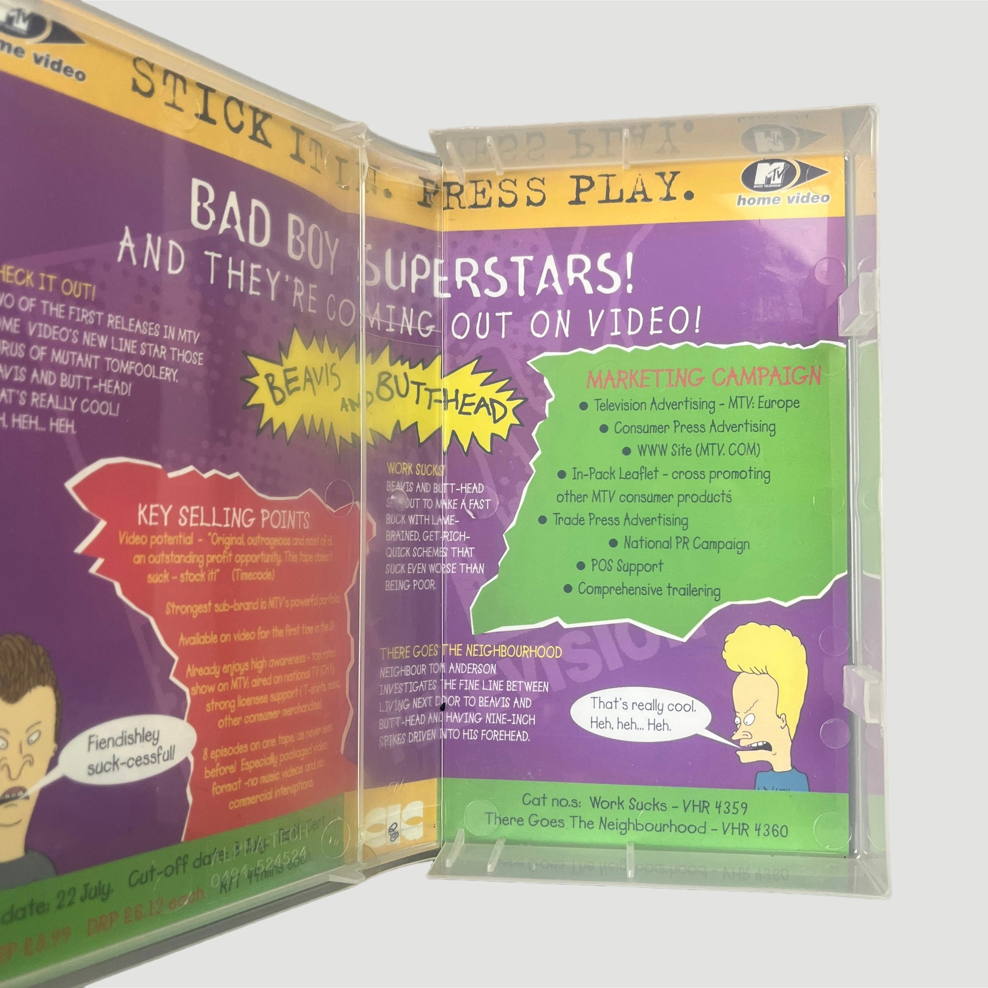 1996 Beavis and Butthead There Goes the Neighbourhood VHS