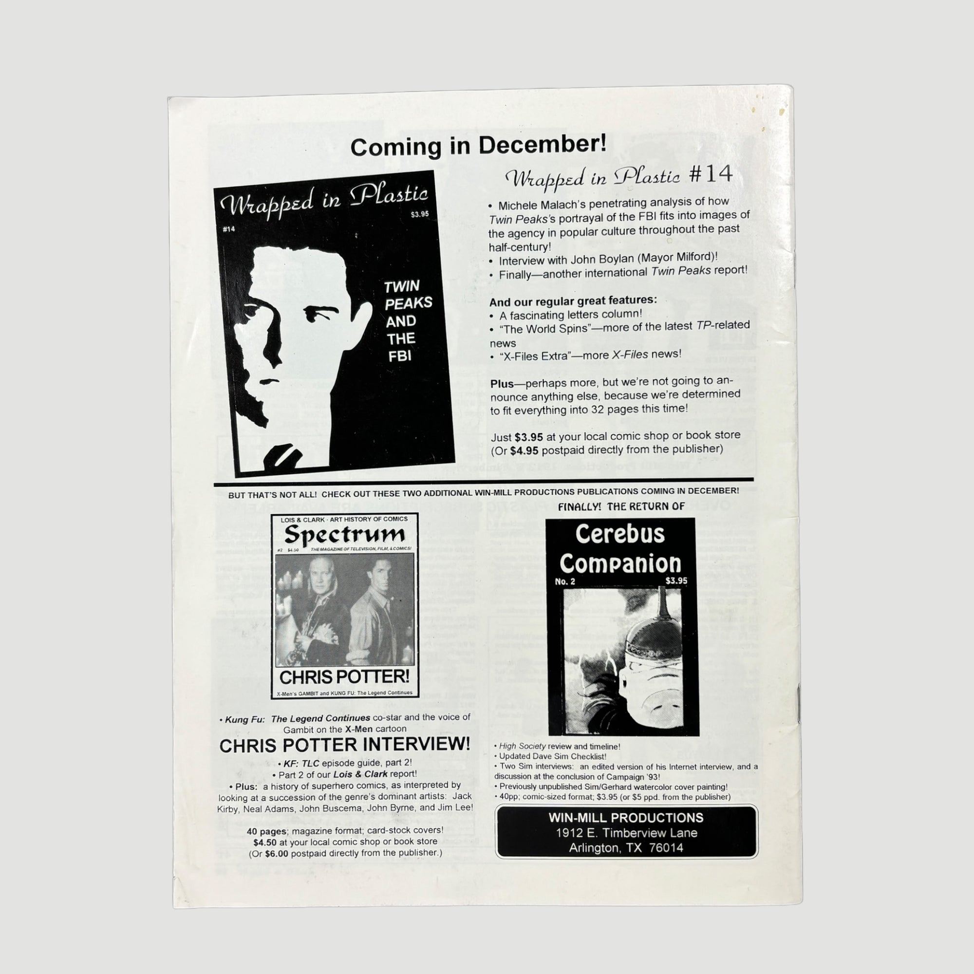 90's Twin Peaks Wrapped in Plastic No.13