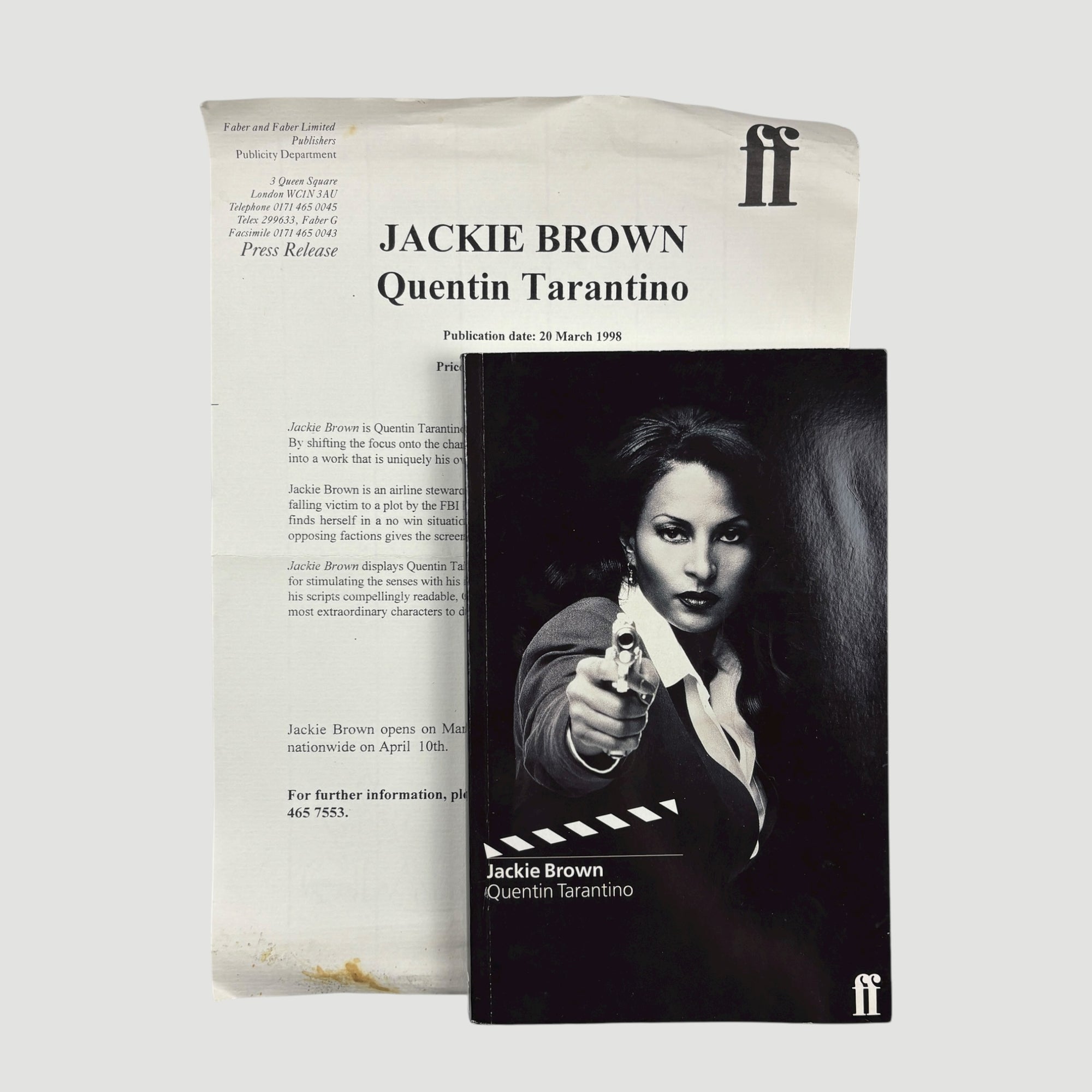 1998 Jackie Brown Screenplay + Faber Letter