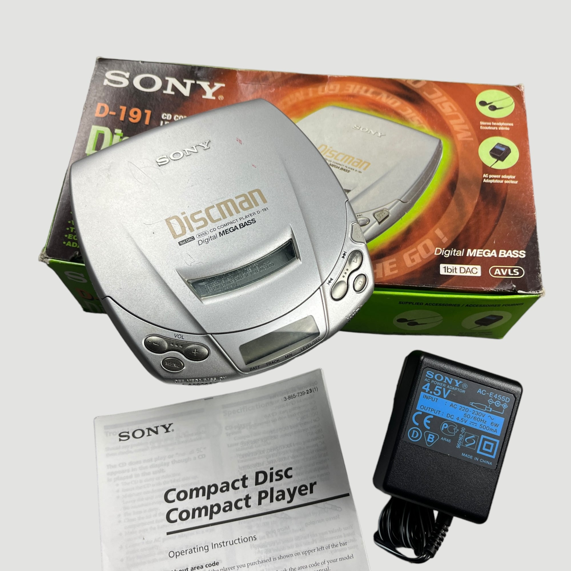 Mid 90's Sony Discman D-191 (Boxed)