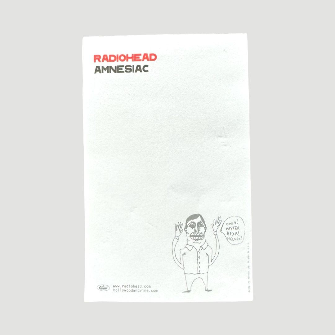 2001 Radiohead Amnesiac Notepad