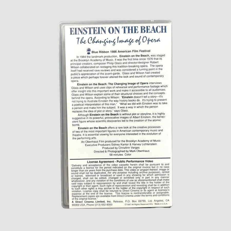 1987 Philip Glass/Robert Wilson 'Einstein on the Beach' VHS