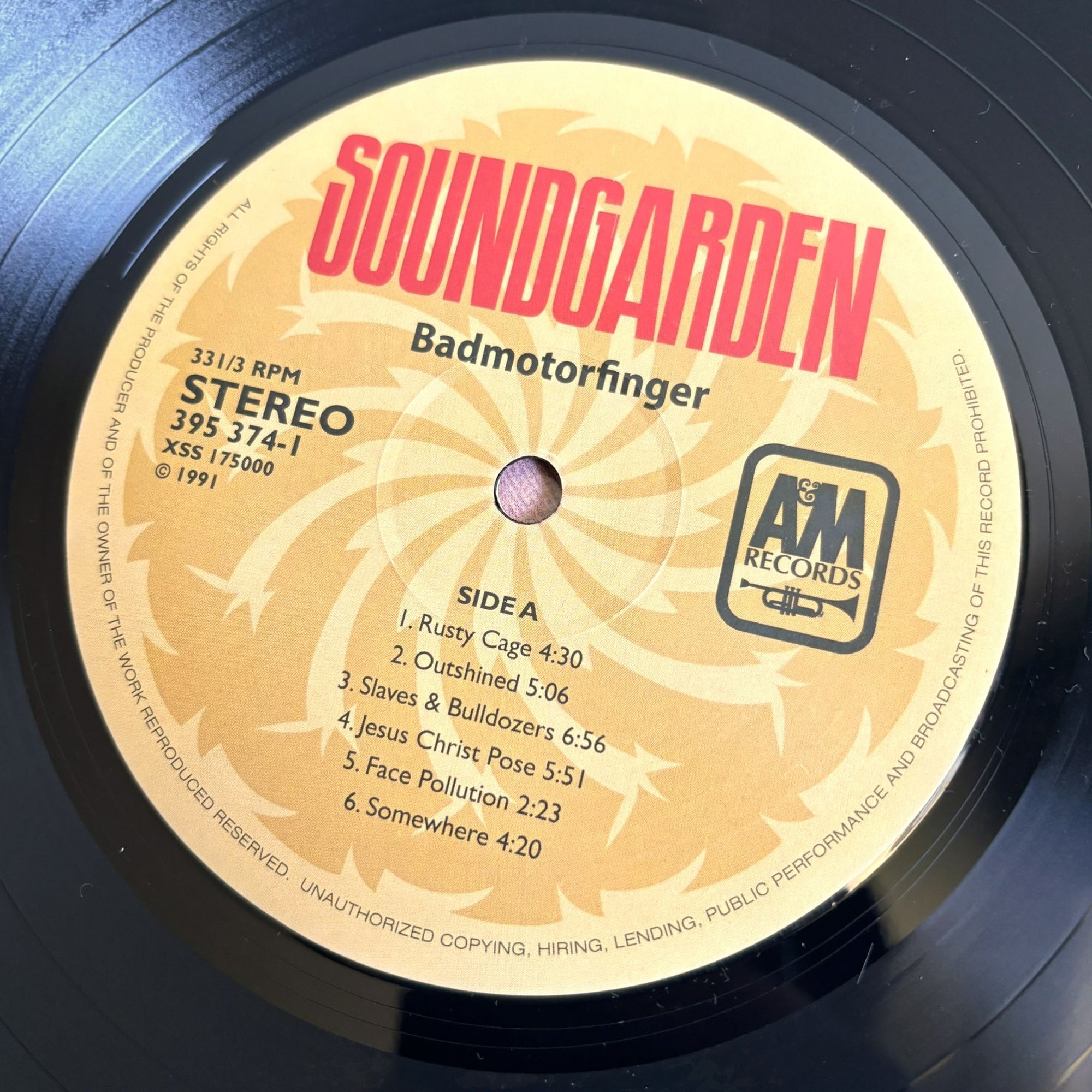 2017 Soundgarden Badmotorfinger Vinyl Album (Alt. Cover)