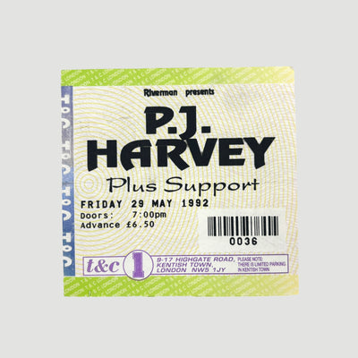 1992 PJ Harvey Dry Tour Gig Ticket