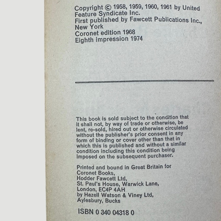 1974 Snoopy You're My Hero, Charlie Brown! Book