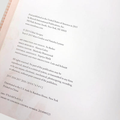 2015 Chloë Sevigny Rizolli Book 1st Edition