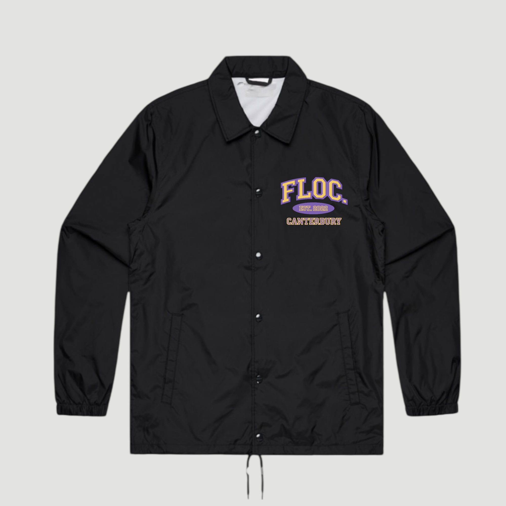 Floc x UG Varsity Coach Jacket Black