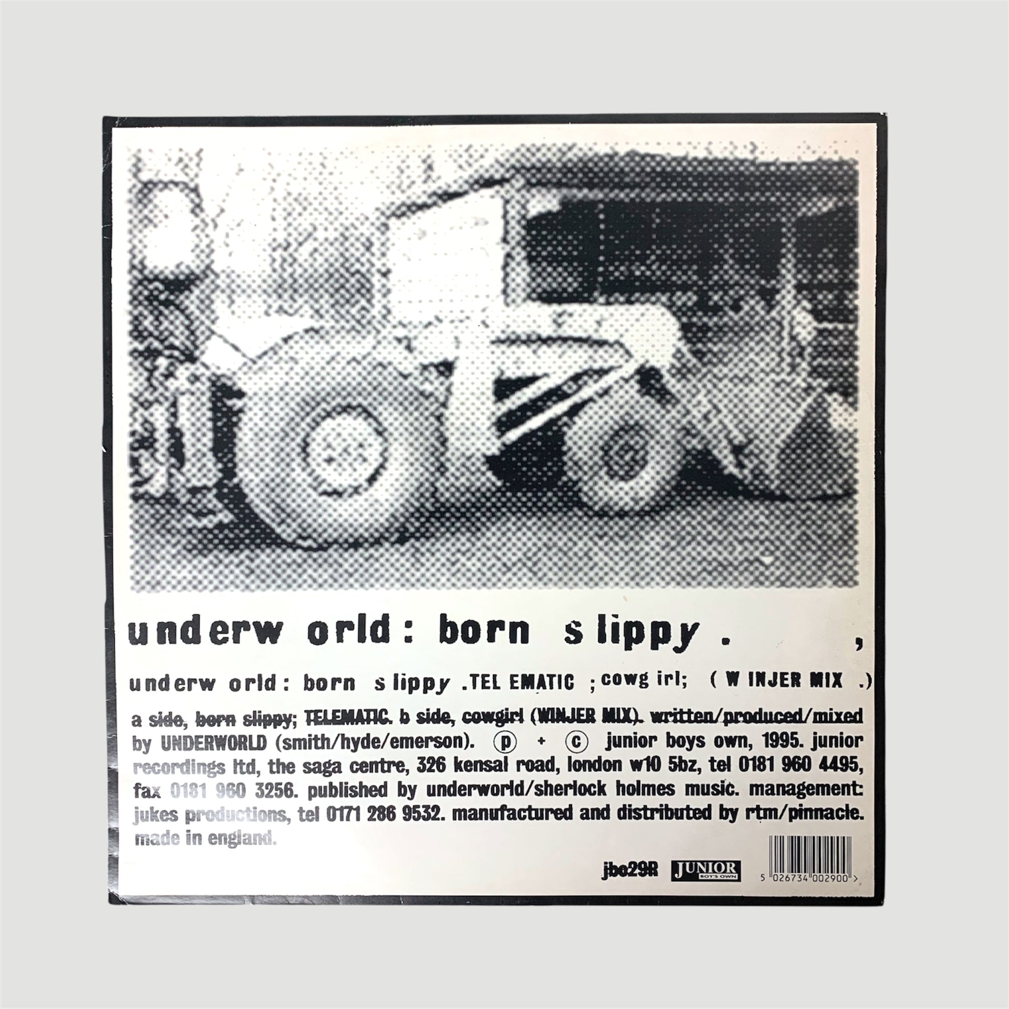 1995 Underworld  Born Slippy Telematic UK 12” Single