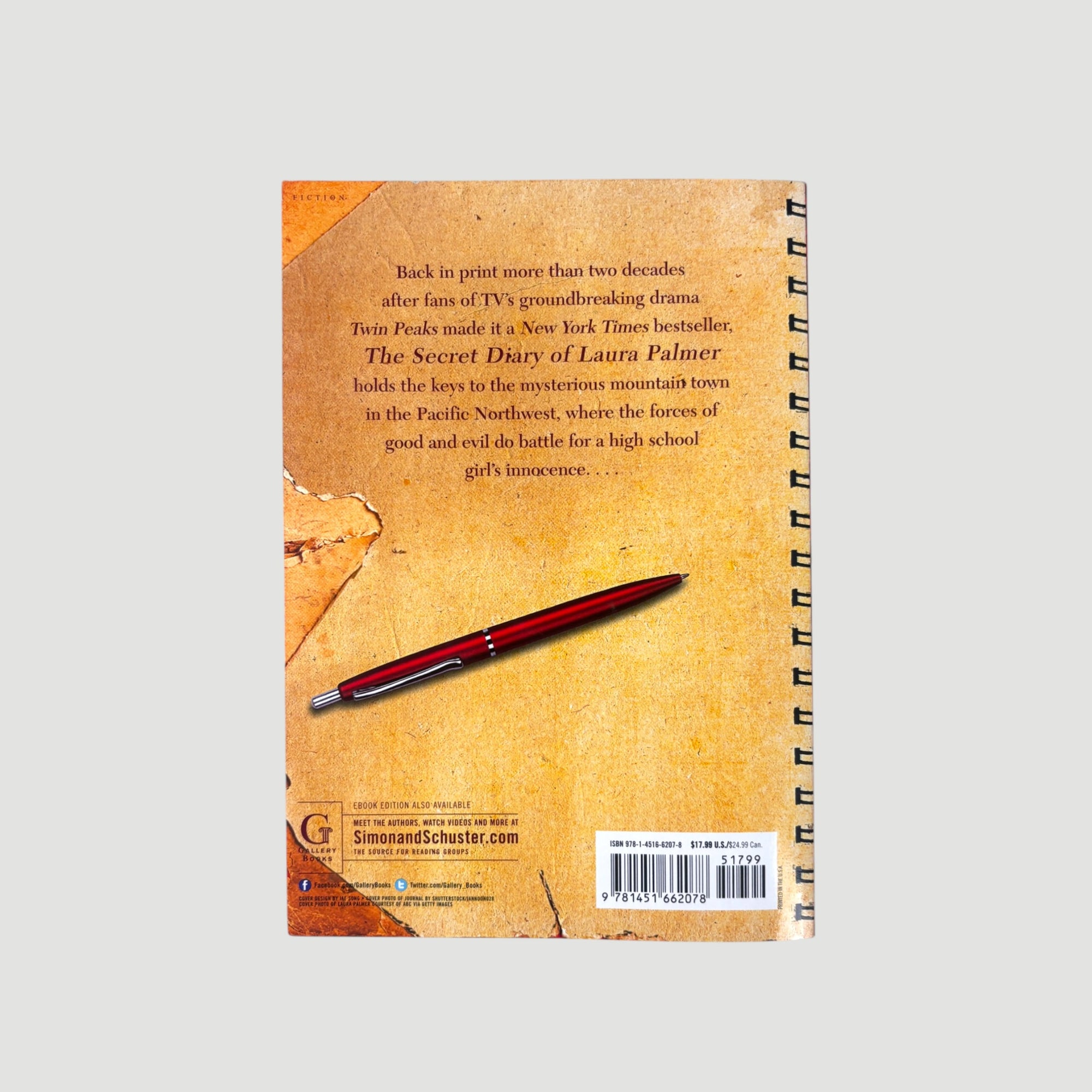 2011 A Twin Peaks Book: The Secret Diary Of Laura Palmer' US 1st Edition