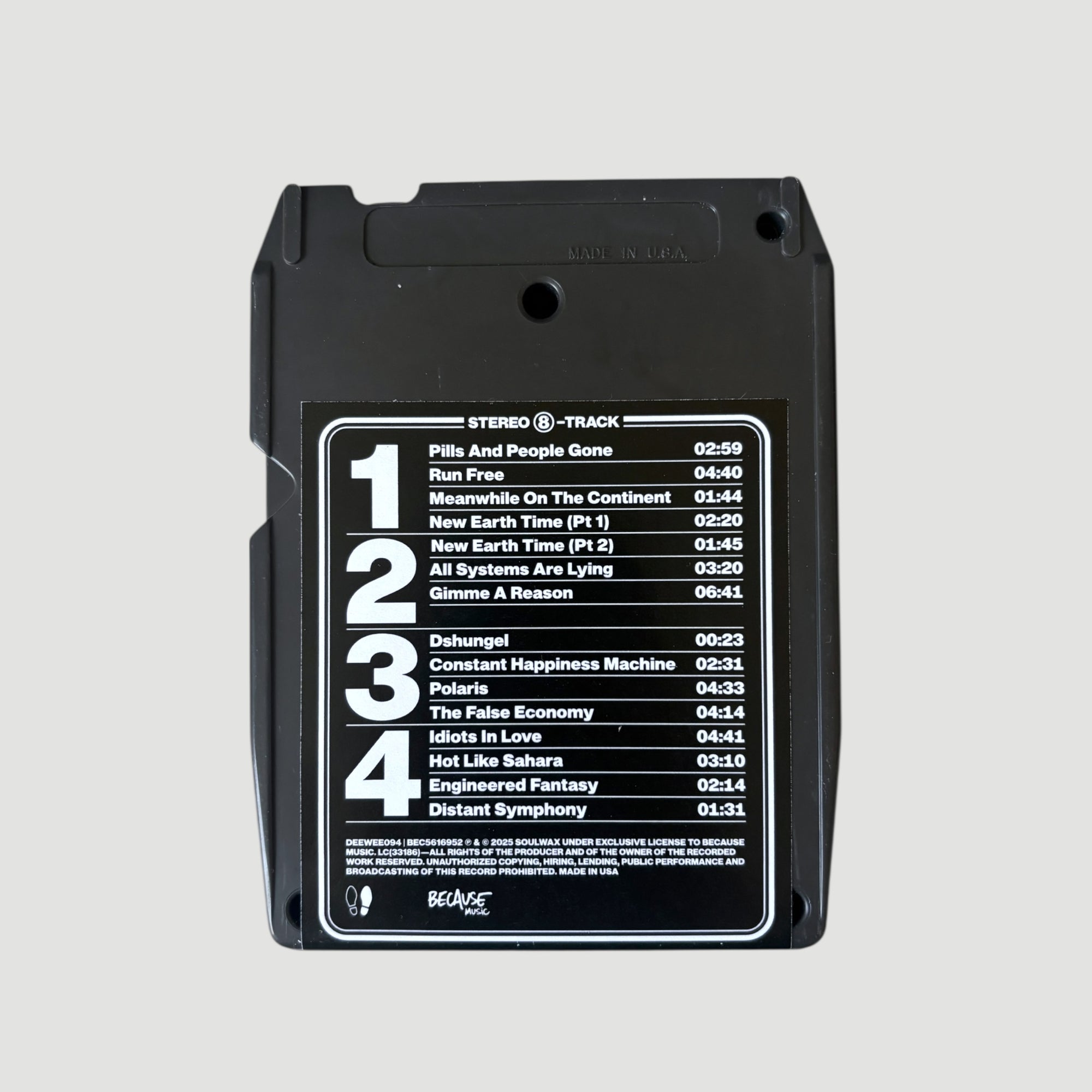 Soulwax x UG 'All Systems are Lying' 8-Track Cartridge