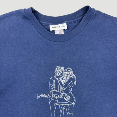 2001 Milkfed Je t'aime Serge + Jane Navy Baby Tee