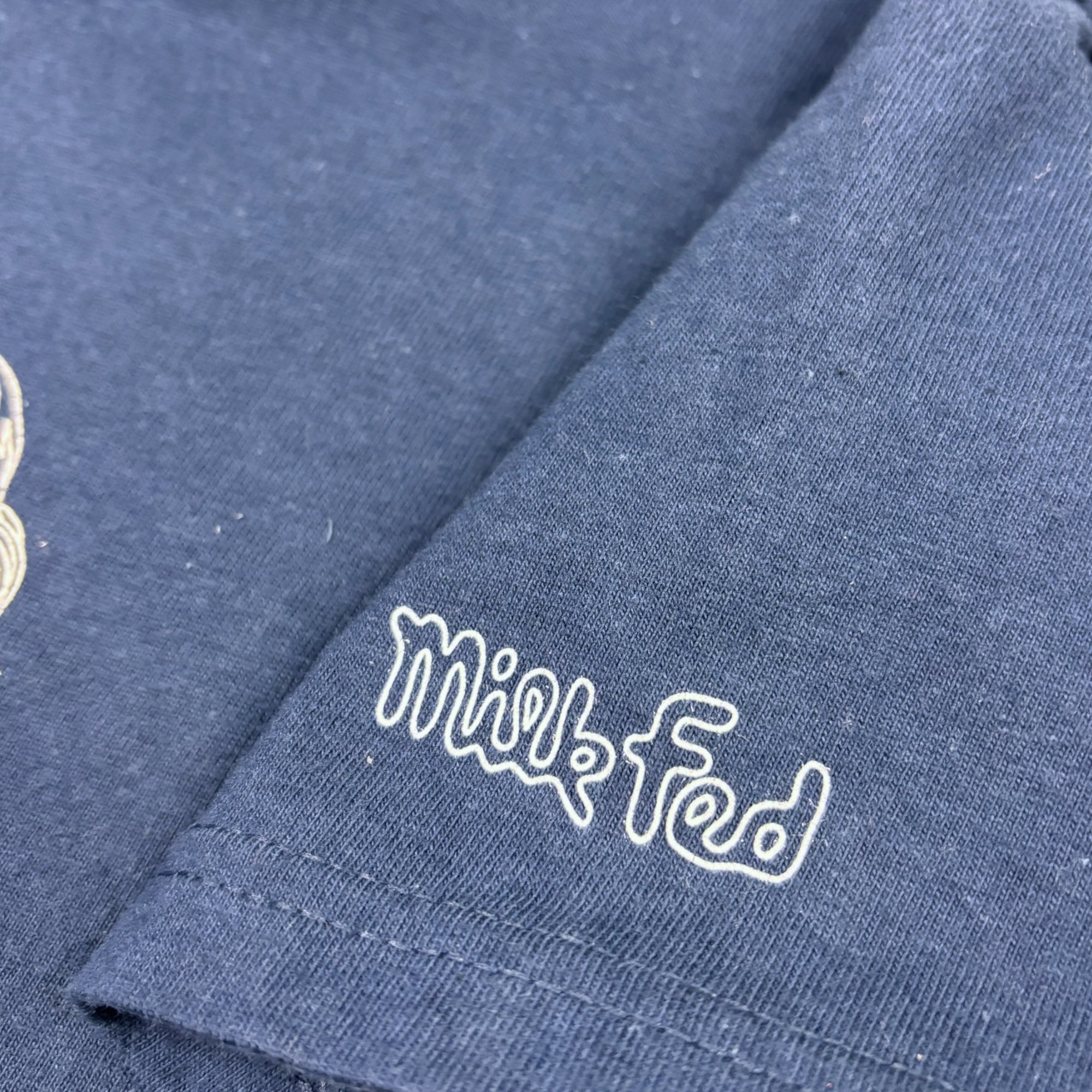 2001 Milkfed Je t'aime Serge + Jane Navy Baby Tee