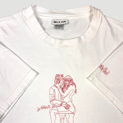 2001 Milkfed Je t'aime Serge + Jane White Baby Tee