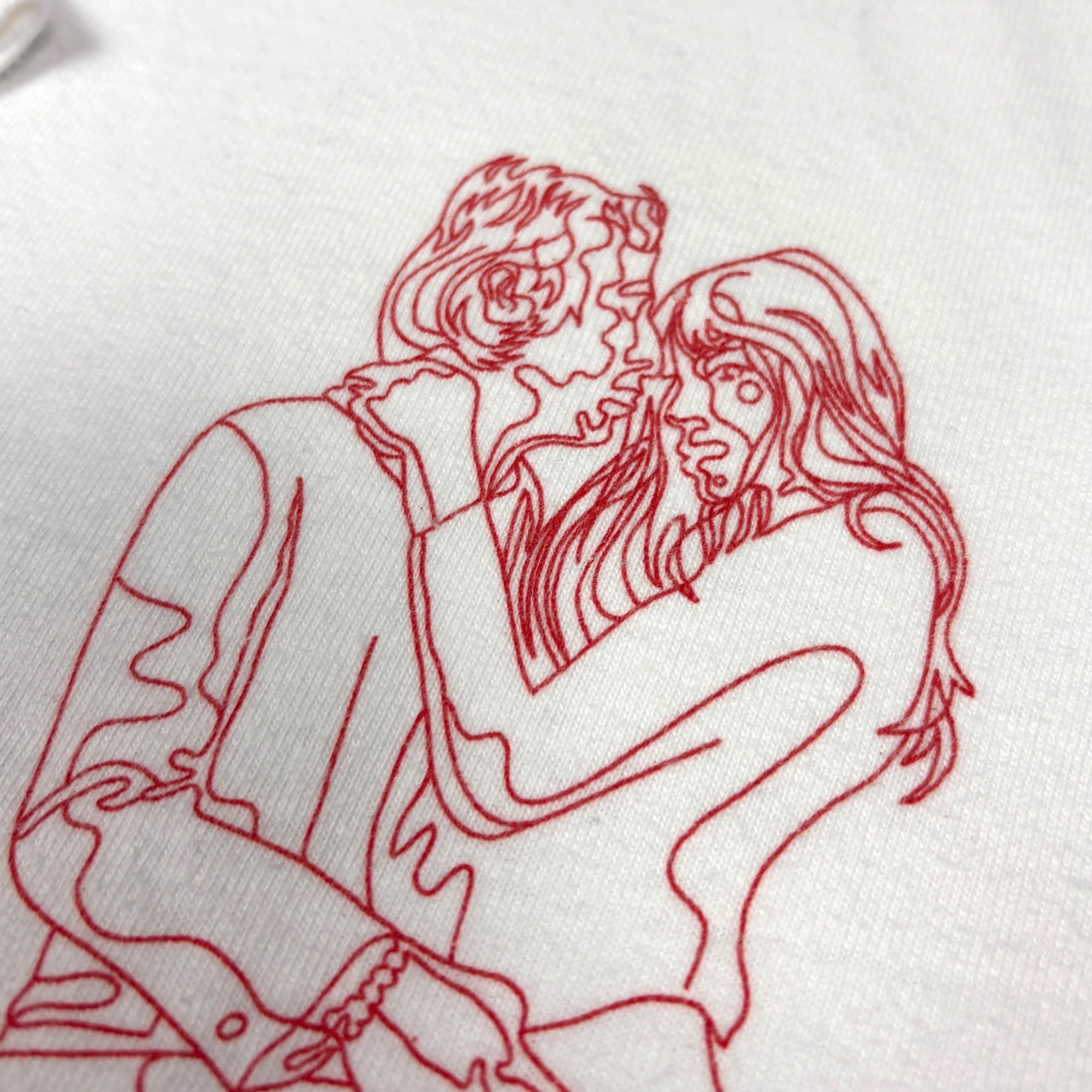 2001 Milkfed Je t'aime Serge + Jane White Baby Tee