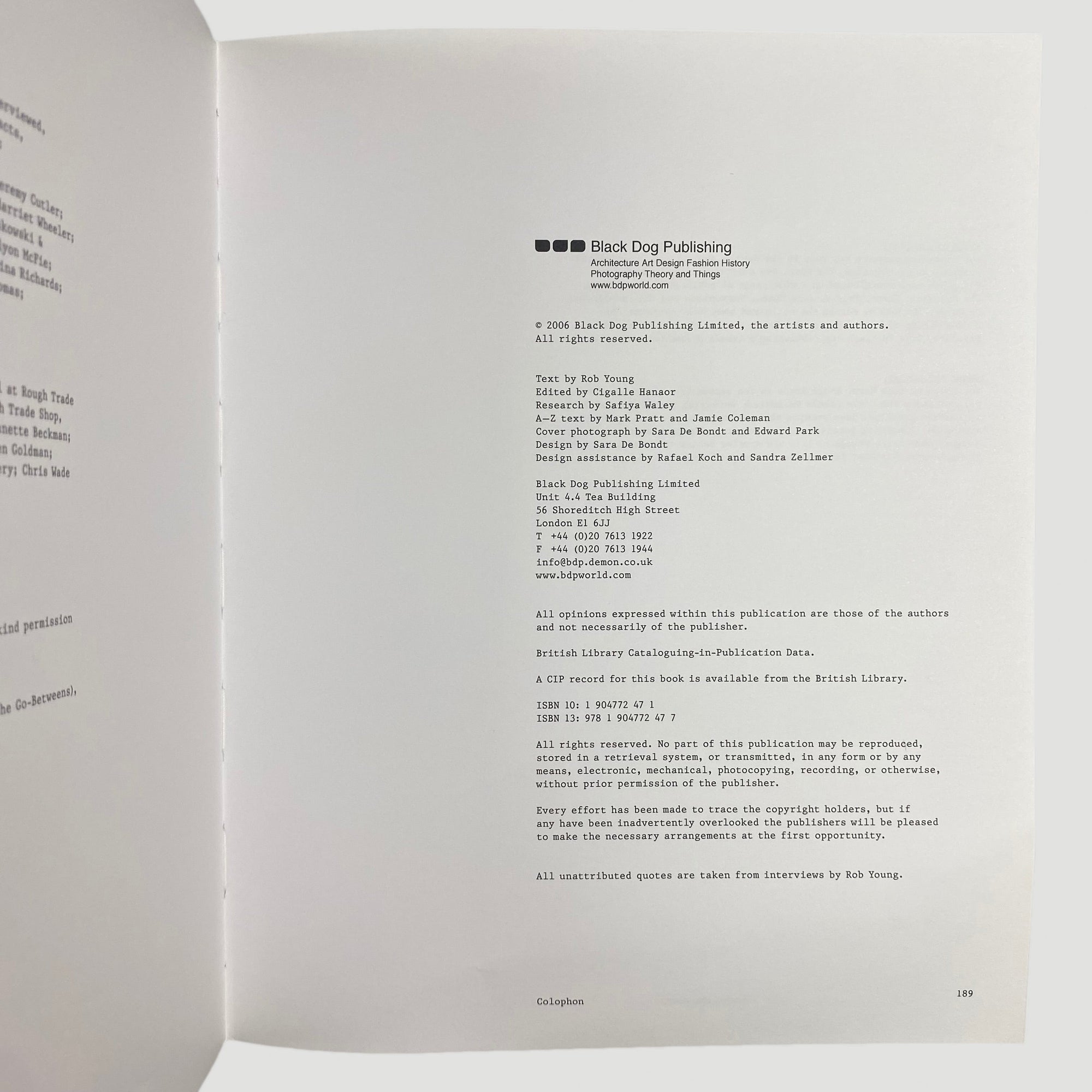 2006 Rough Trade: Labels Unlimited by Rob Young