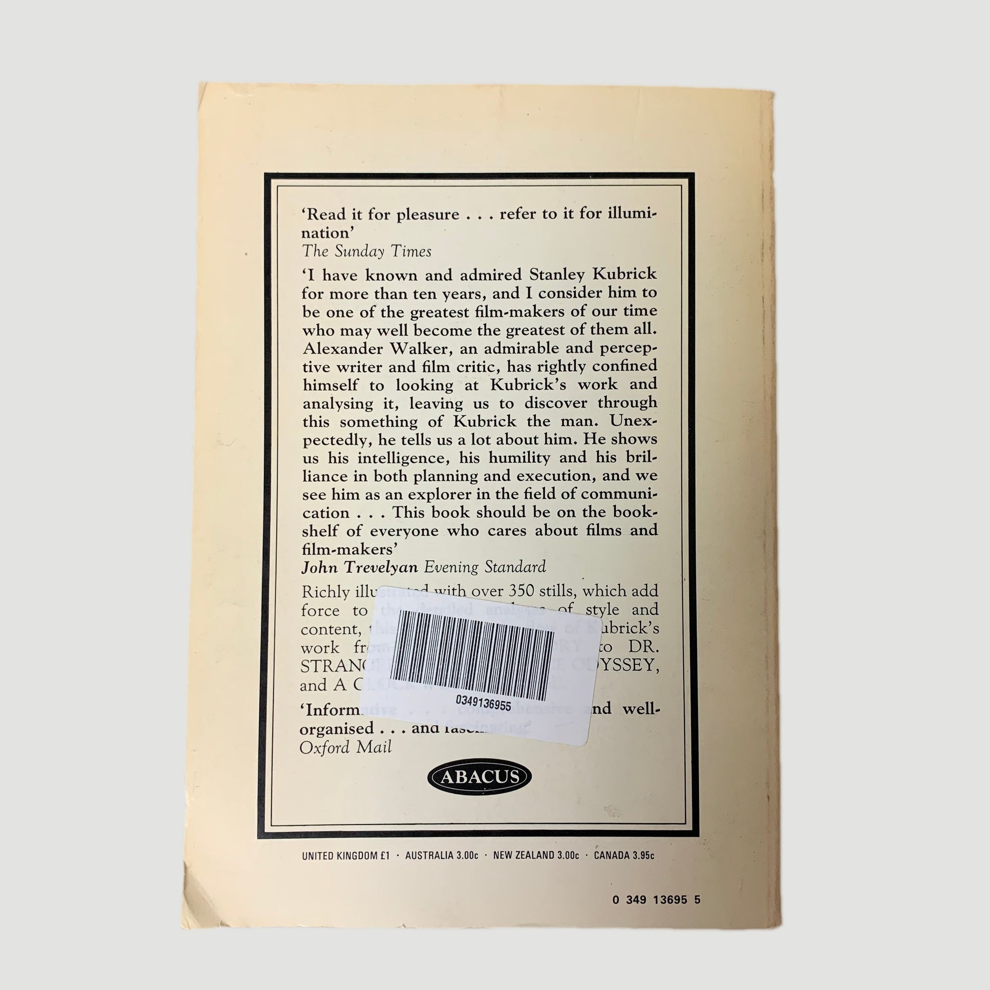 1973 Alexander Walker 'Stanley Kubrick Directs'