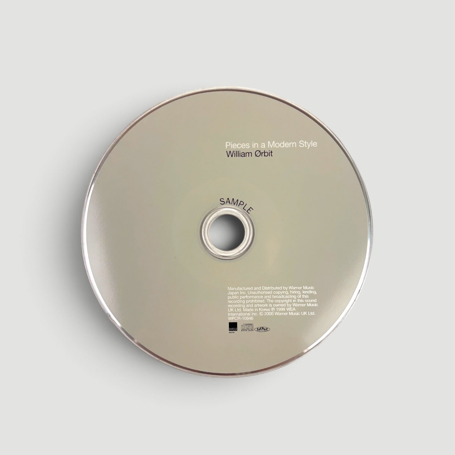 2000 William Orbit Pieces in a Modern Style Japanese CD