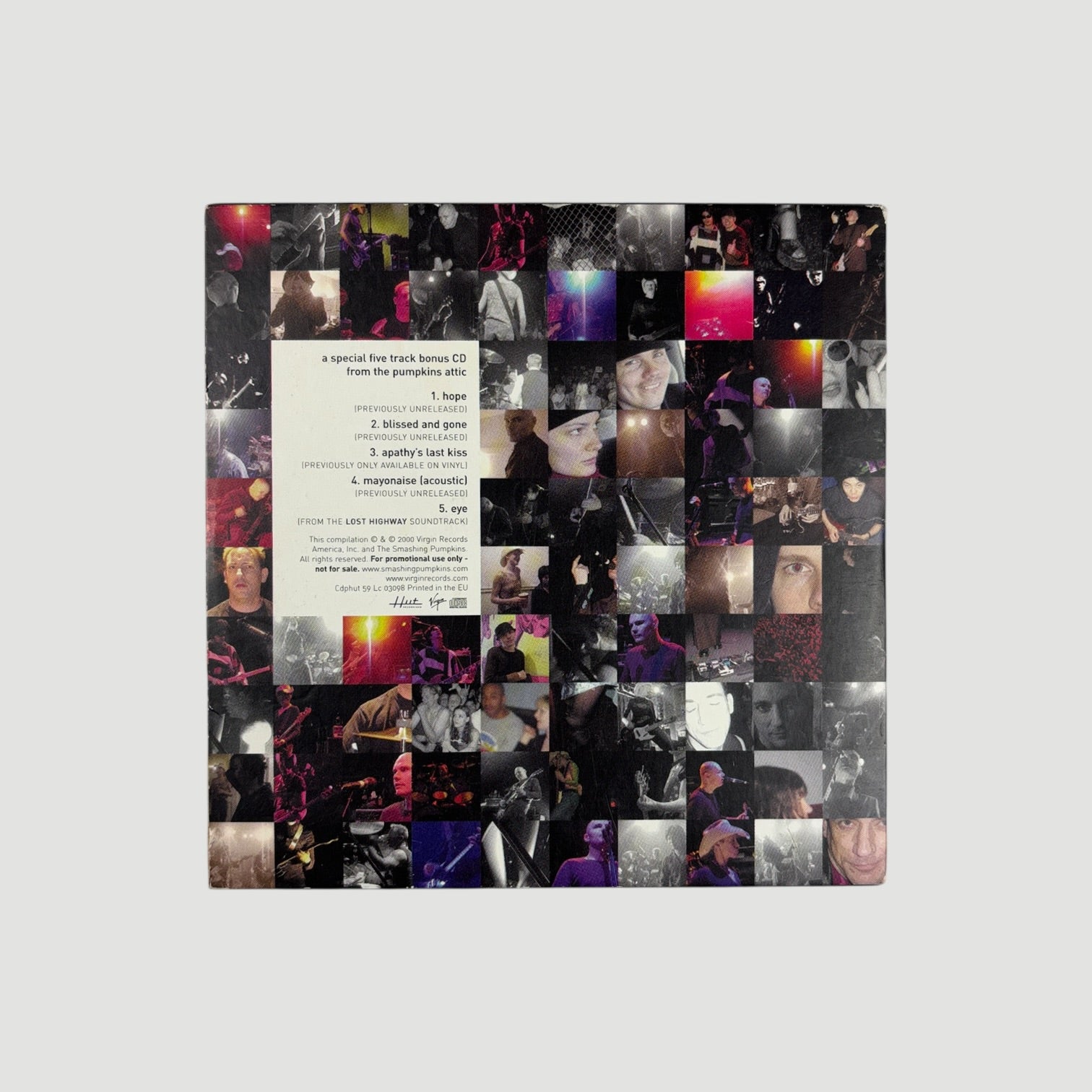 2000 The Smashing Pumpkins Still Becoming Apart UK Promo CD