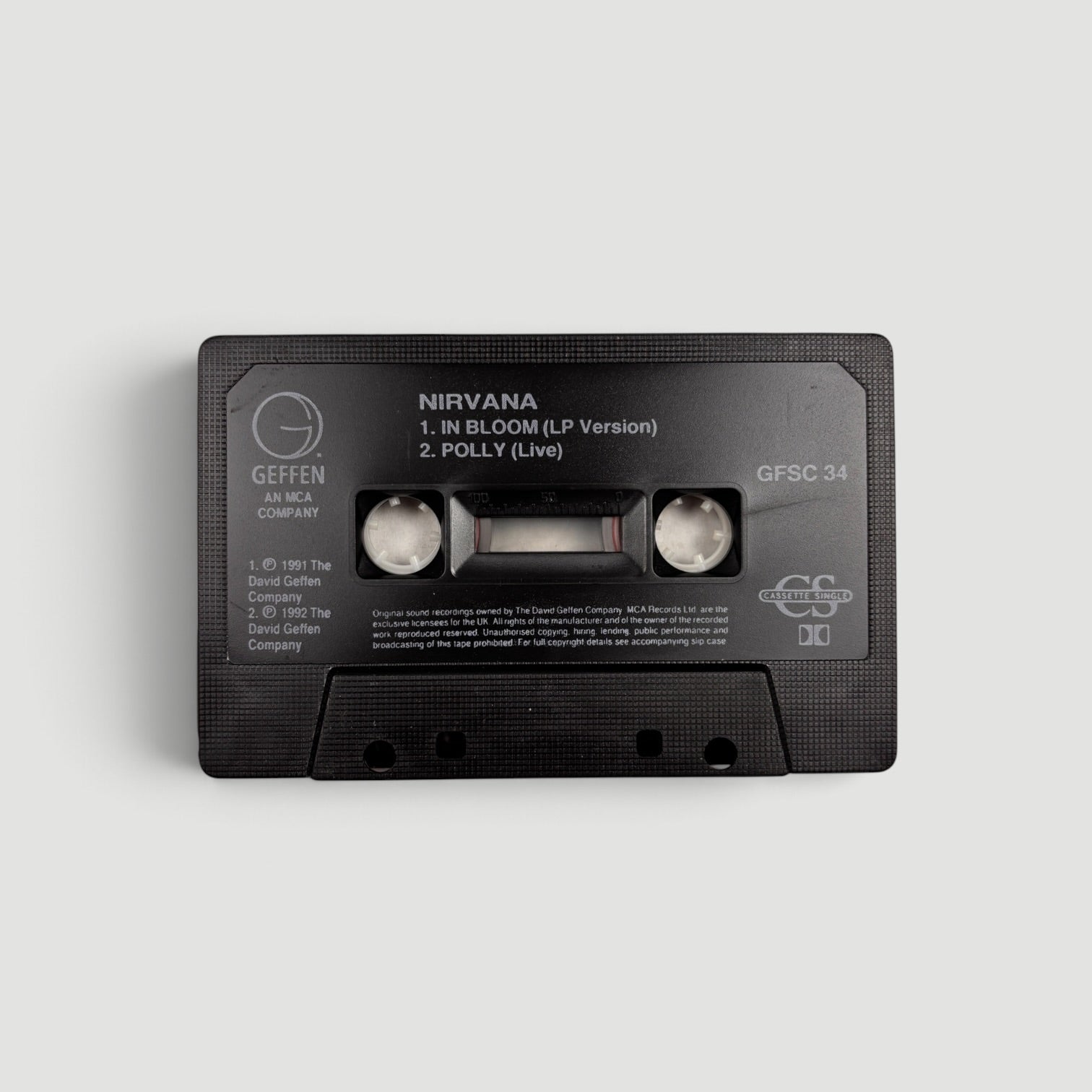 1992 Nirvana In Bloom UK Cassette Single