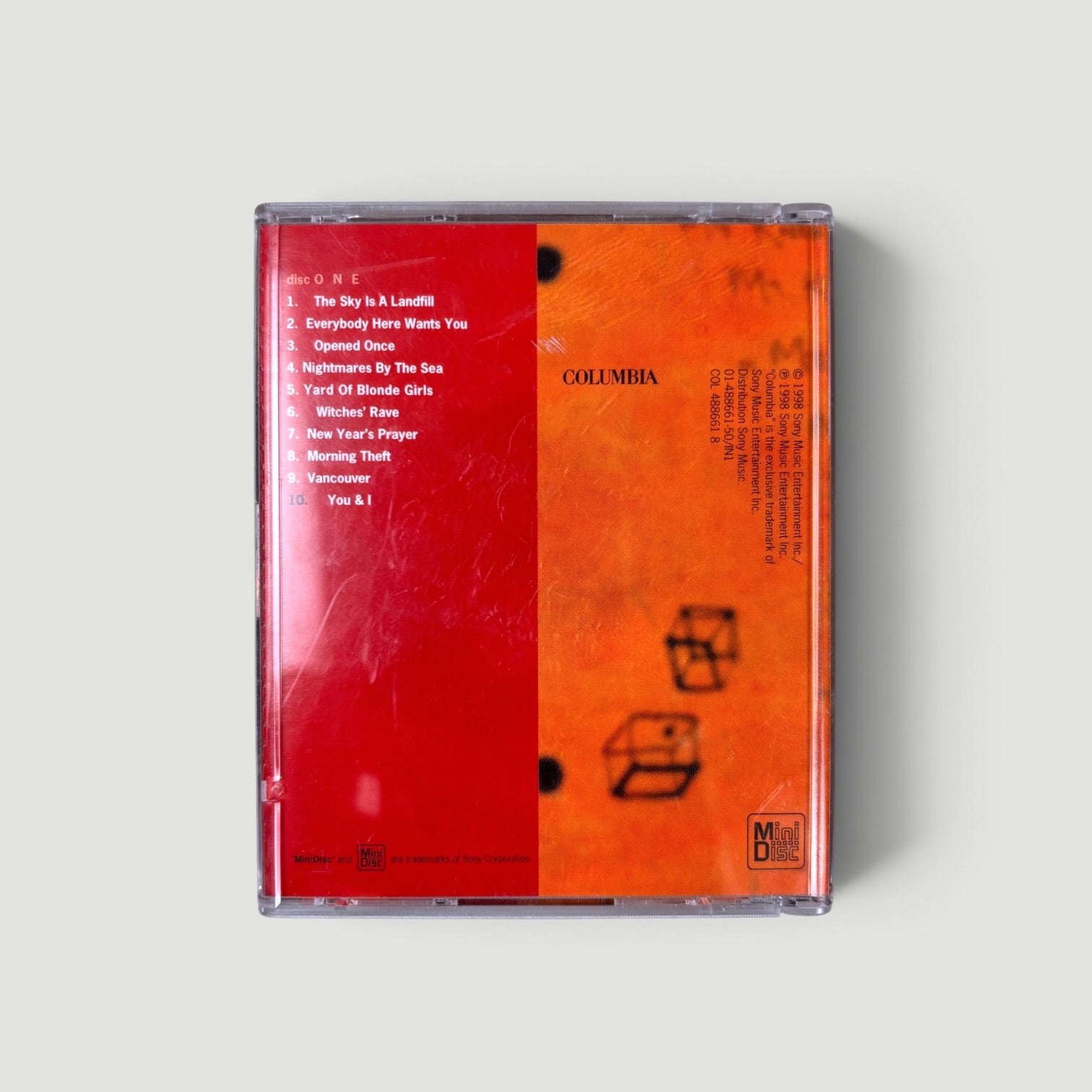 1998 Jeff Buckley Sketches for My Sweetheart The Drunk MiniDisc (Disc 1)
