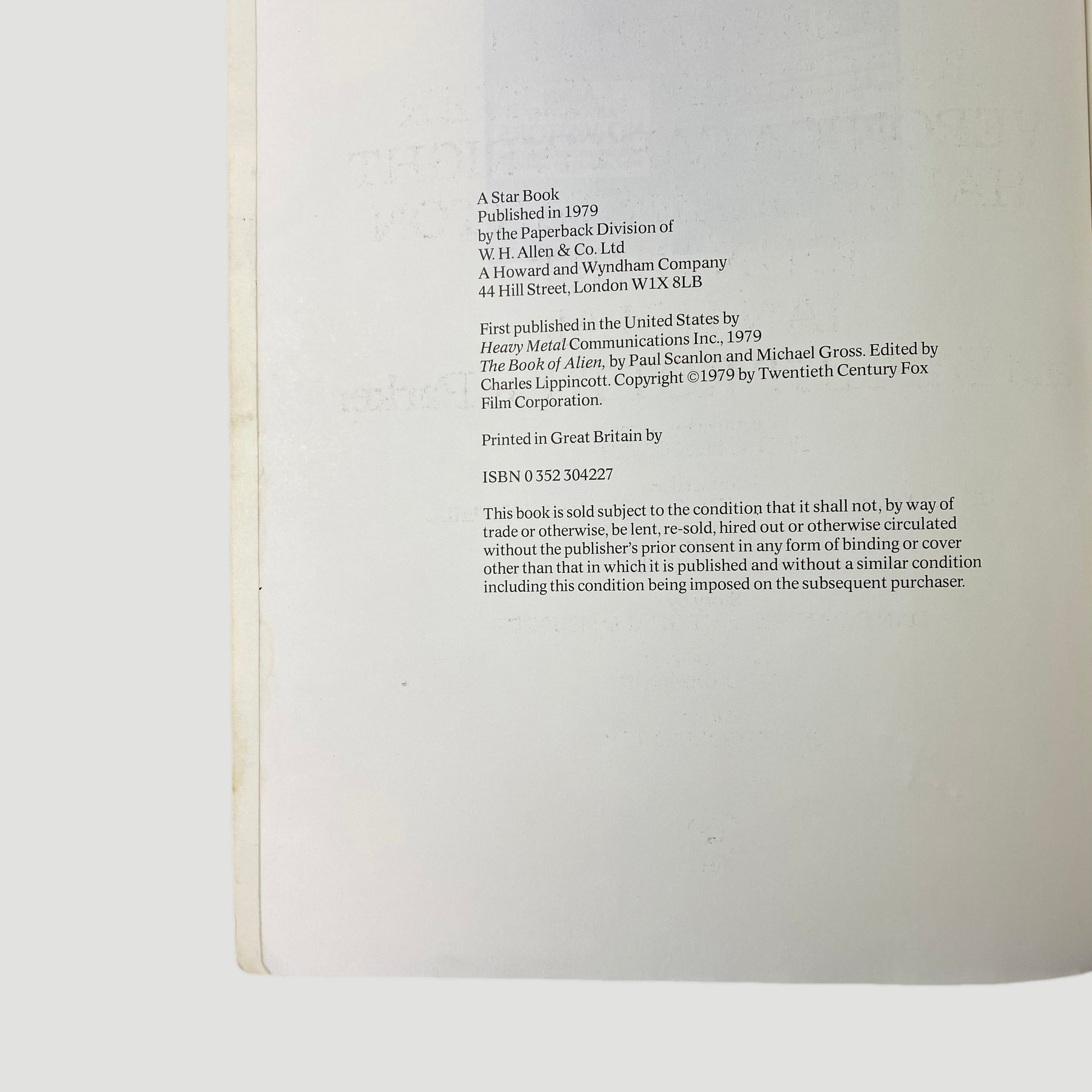 1979 The Book of Alien 1st Edition