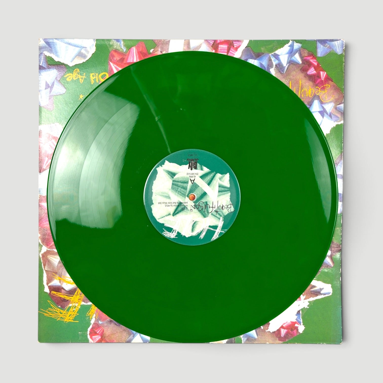 1993 Hole Beautiful Son Euro 12" Green Vinyl Single