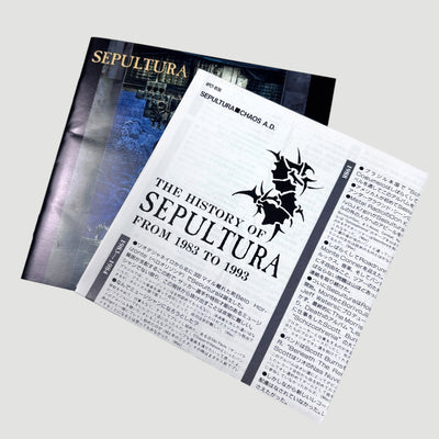 1993 Sepultura Chaos AD Japanese CD + Tattoo Sticker