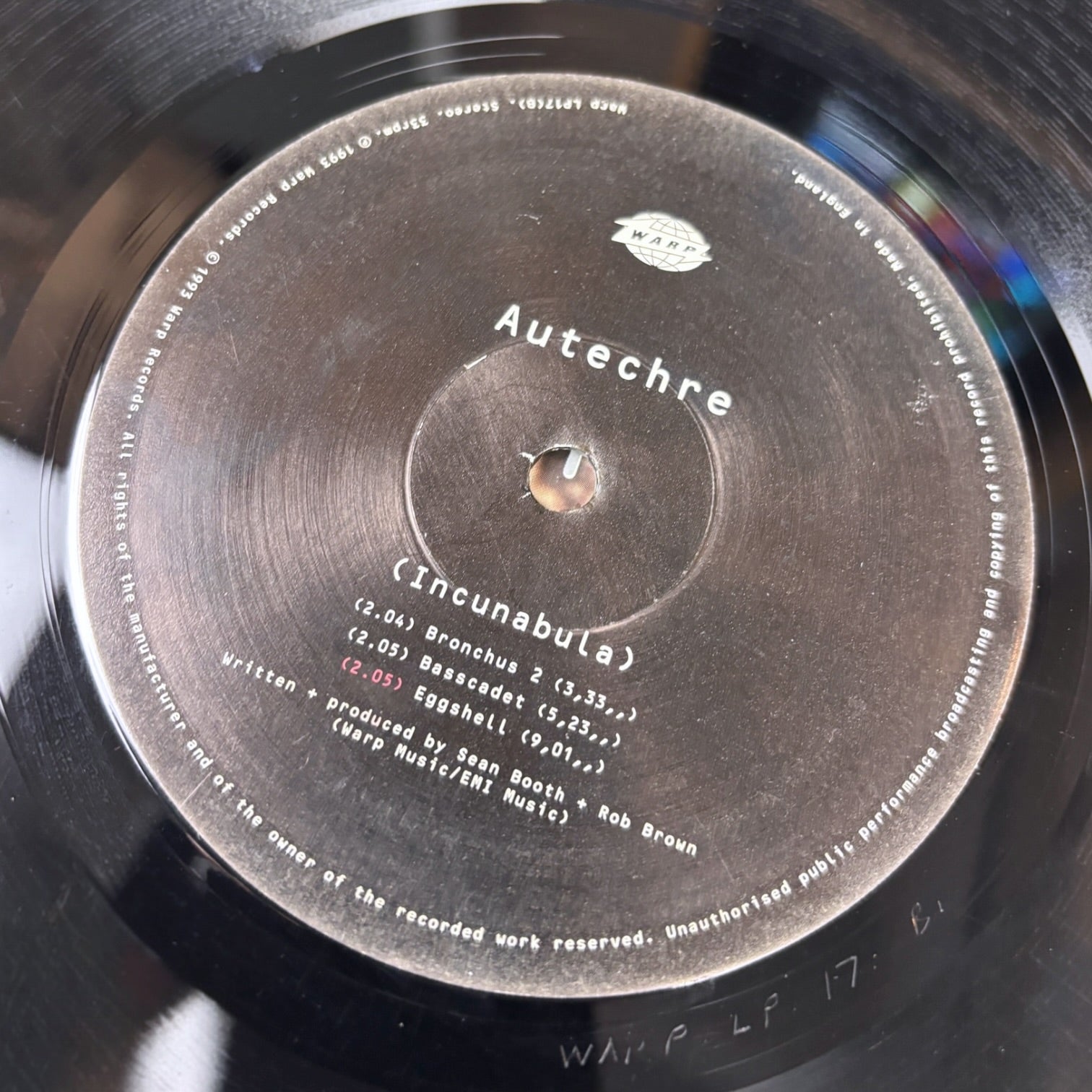 1993 Autechre Incunabula UK 1st Press LP