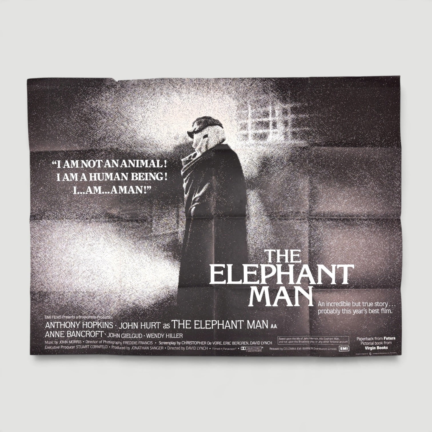 1984 David Lynch Elephant Man UK Quad Poster