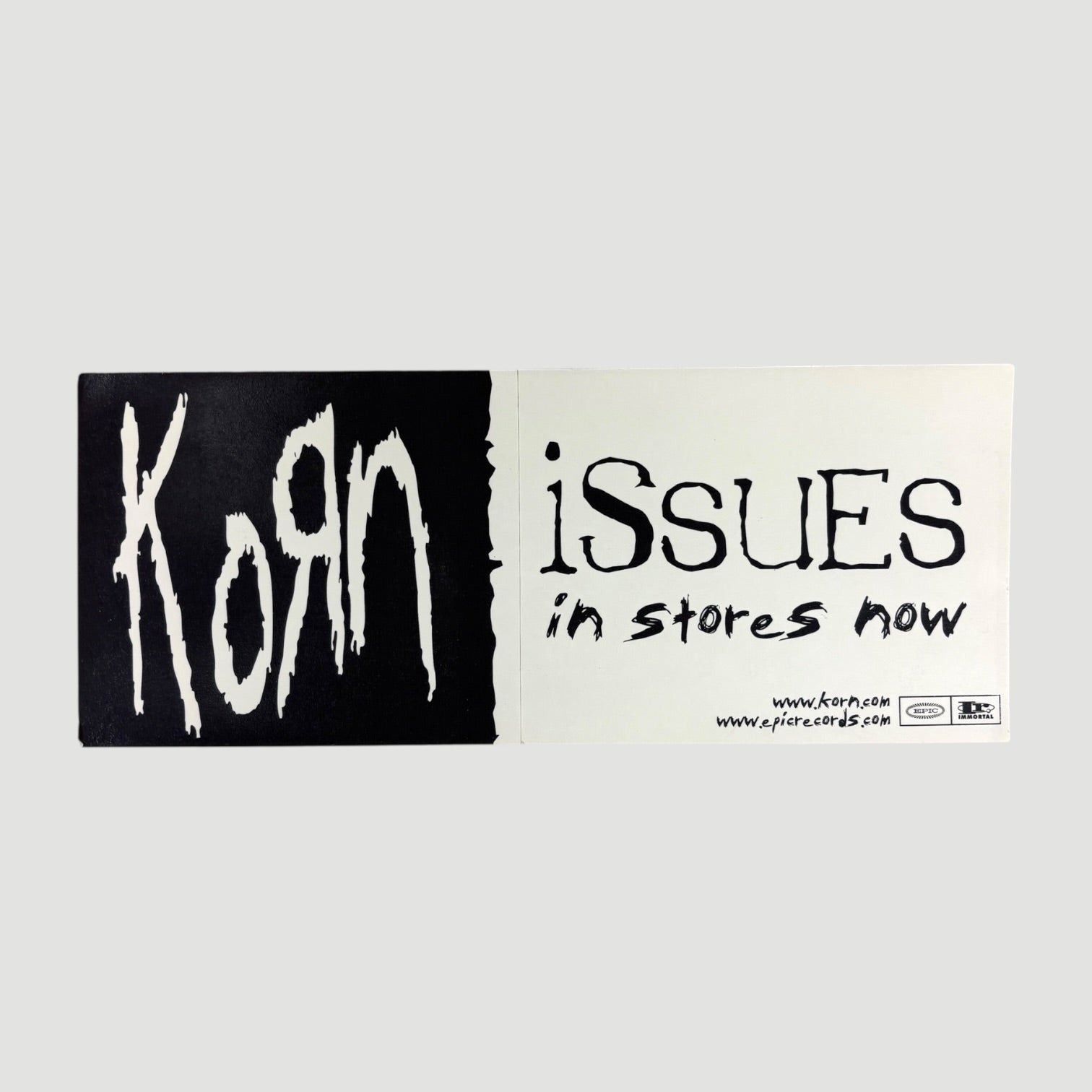 1999 Korn Issues Bumper Sticker