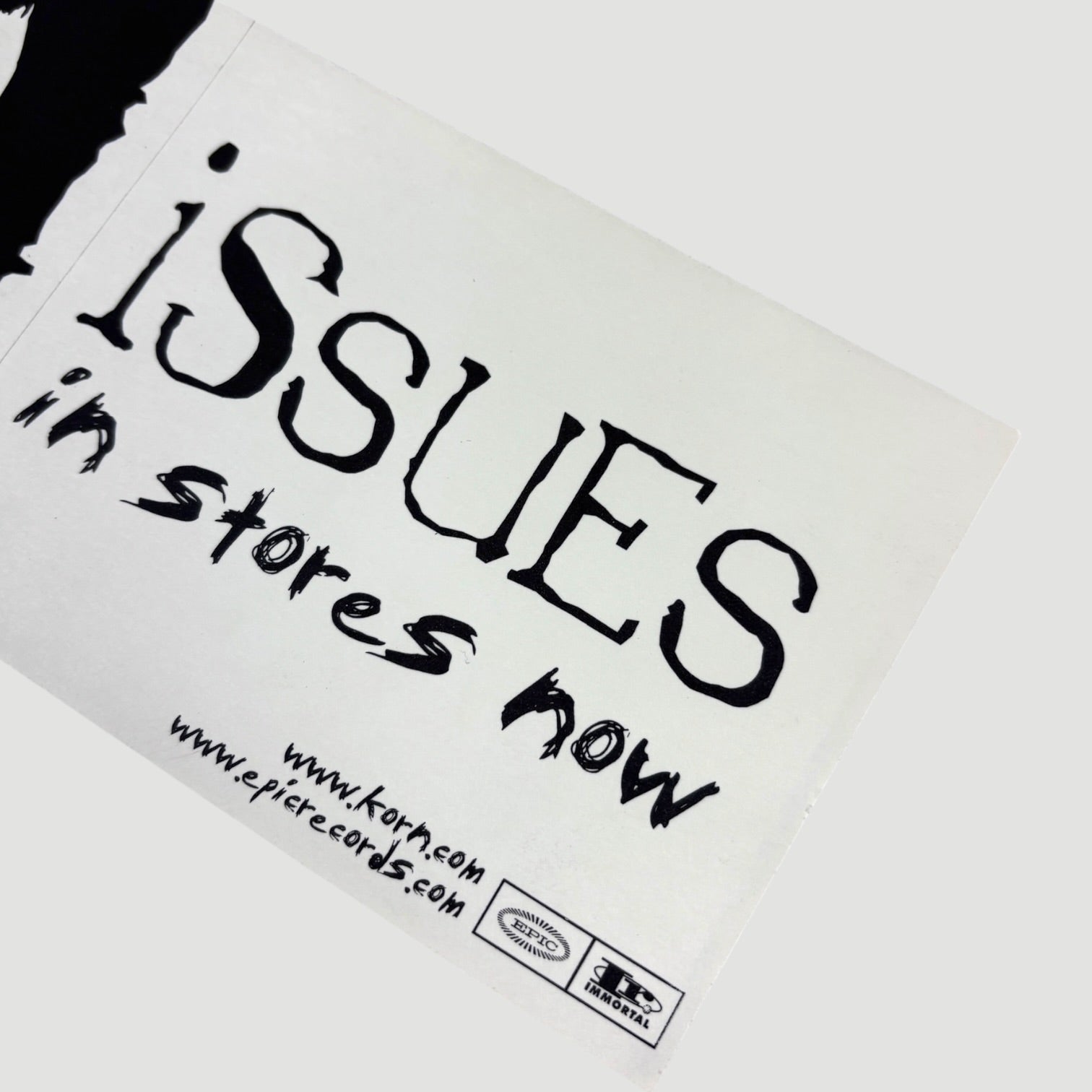 1999 Korn Issues Bumper Sticker