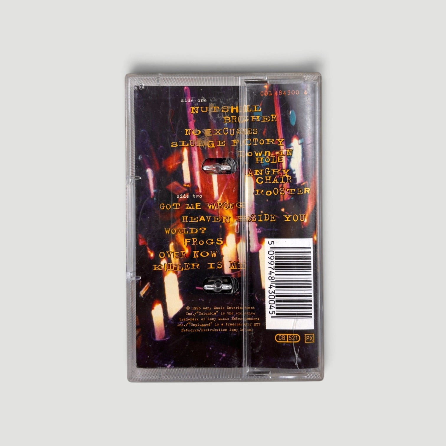 1996 Alice in Chains Unplugged UK Cassette