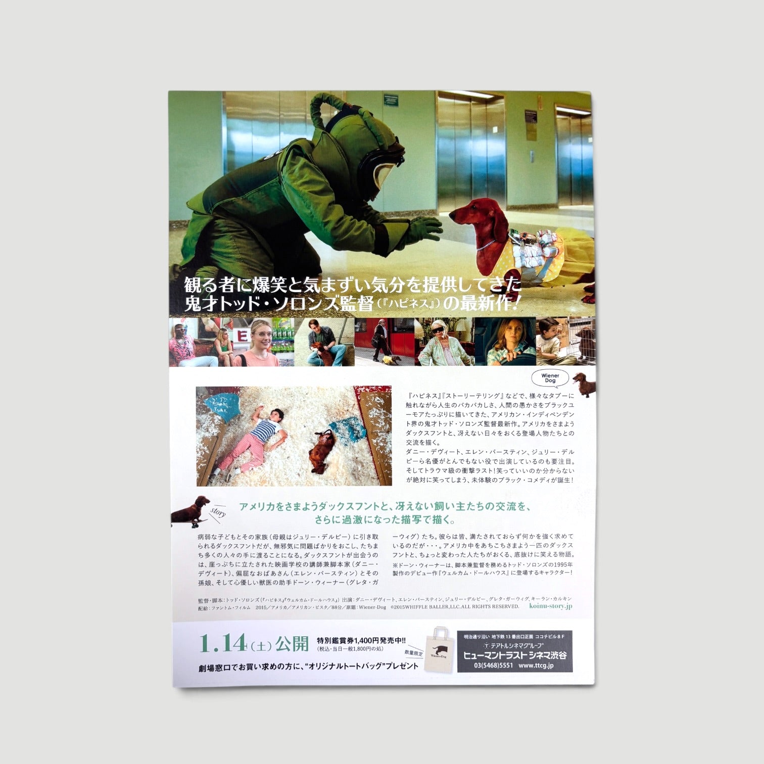 2016 Wiener Dog Japanese Chirashi Poster