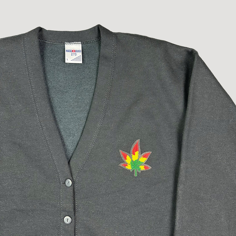 90's Weed Button Up Cardigan
