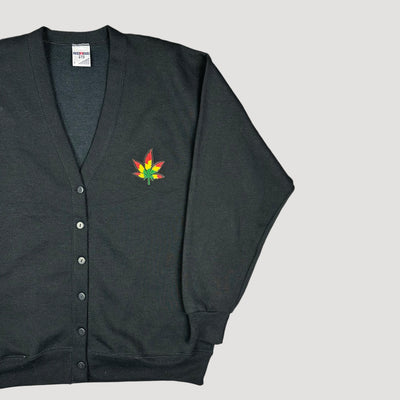 90's Weed Button Up Cardigan