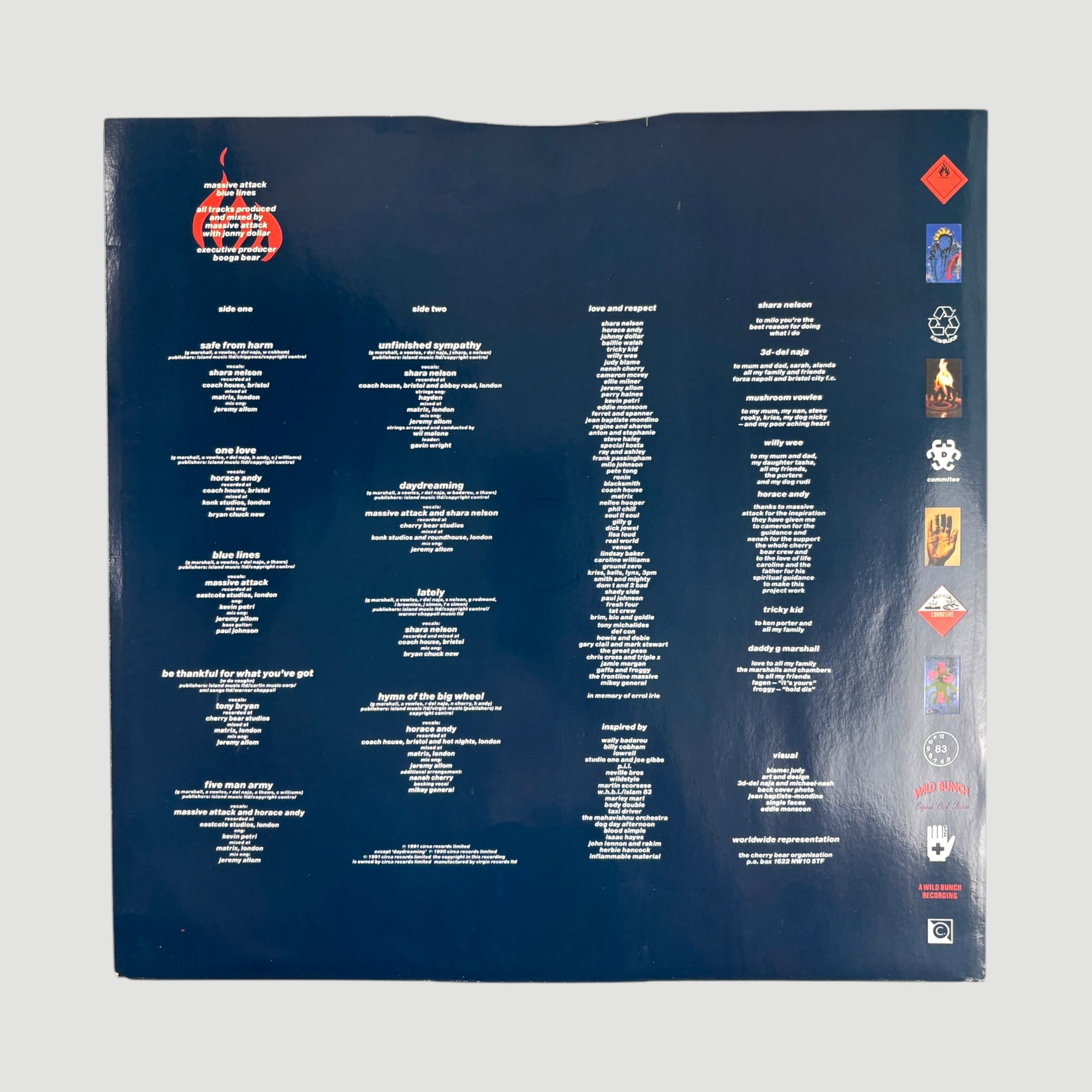 1991 Massive Attack Blue Lines UK 1st Press LP