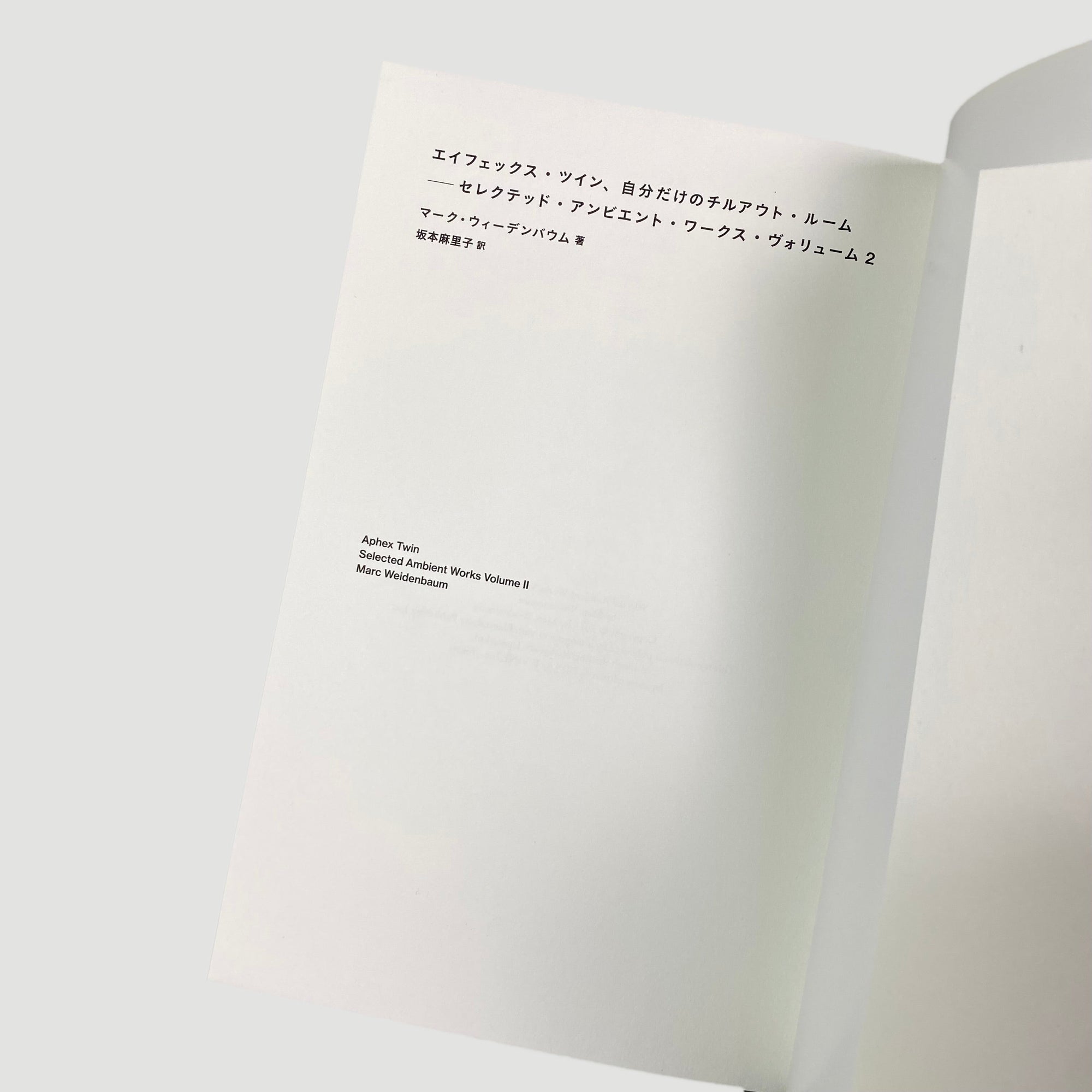 2019 Aphex Twin Your Own Chillout Room Japanese Guide