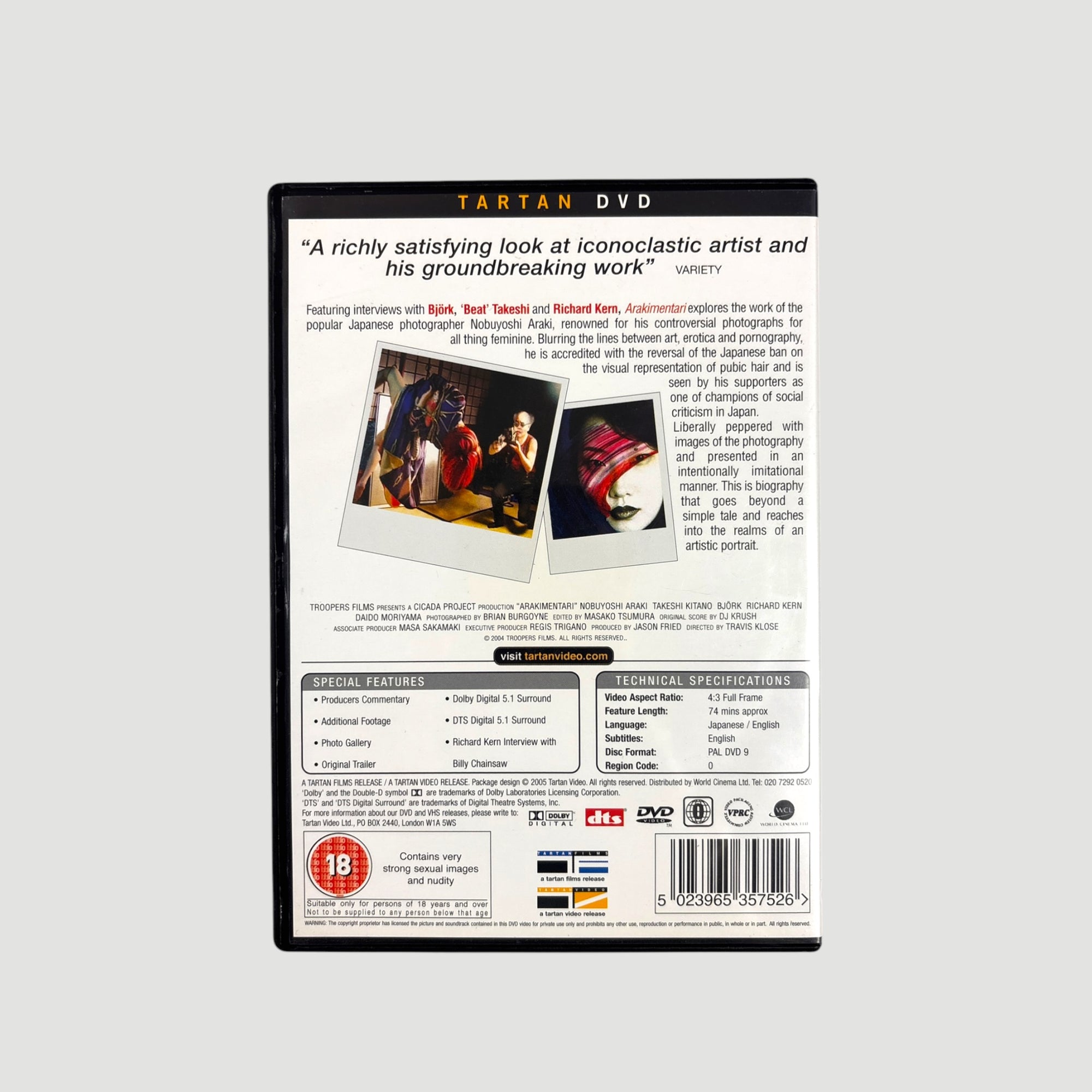 2005 Arakimentari Tartan UK DVD