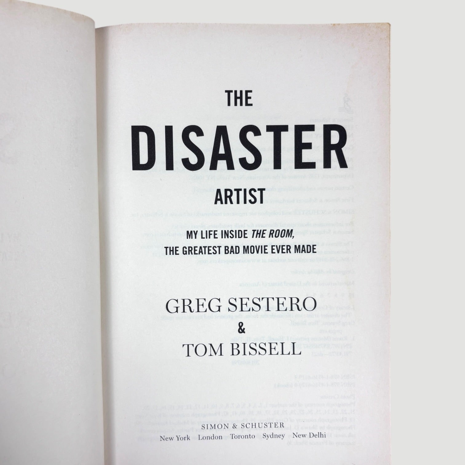 2013 The Disaster Artist US 1st Edition Hardback