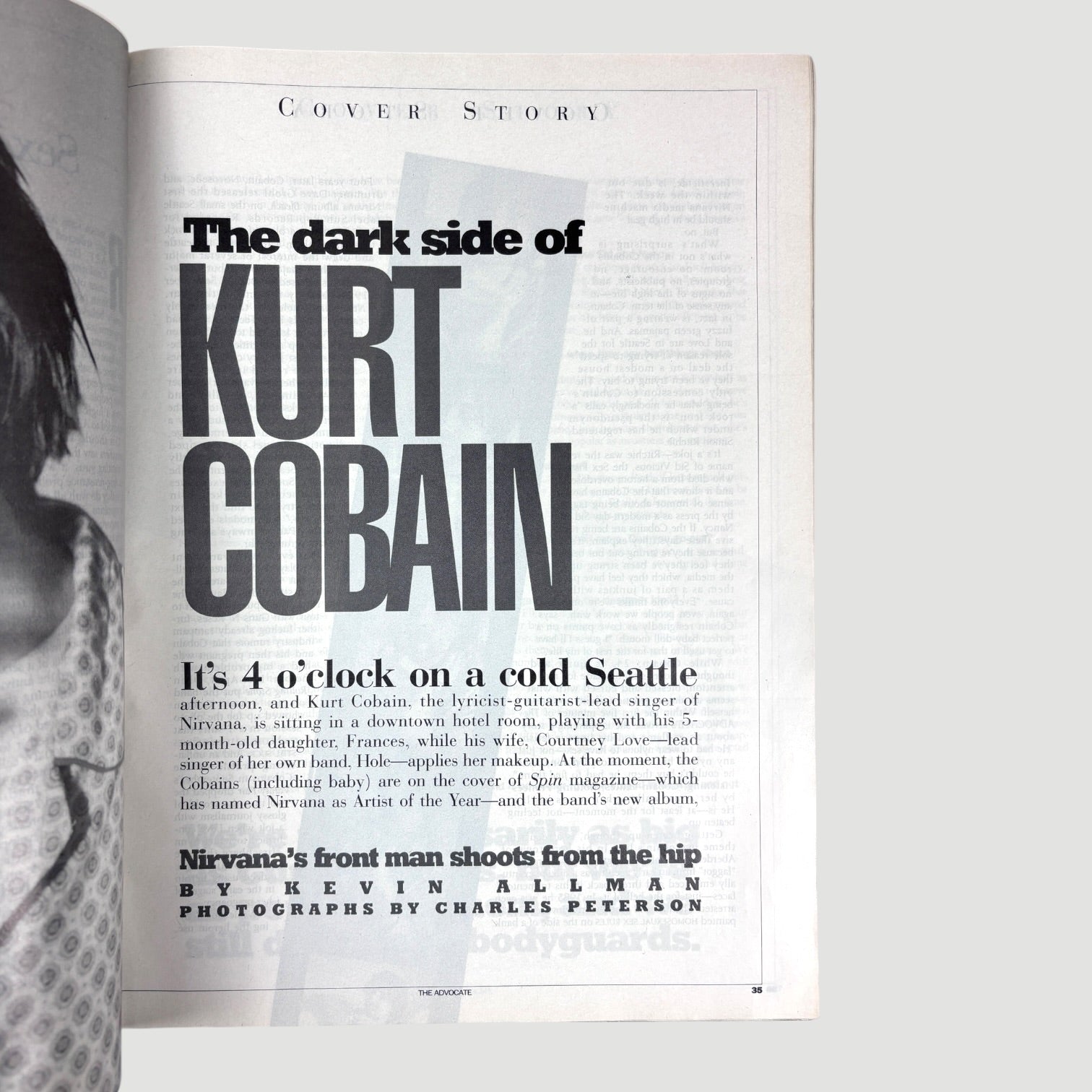 1993 The Advocate Kurt Cobain Cover Issue