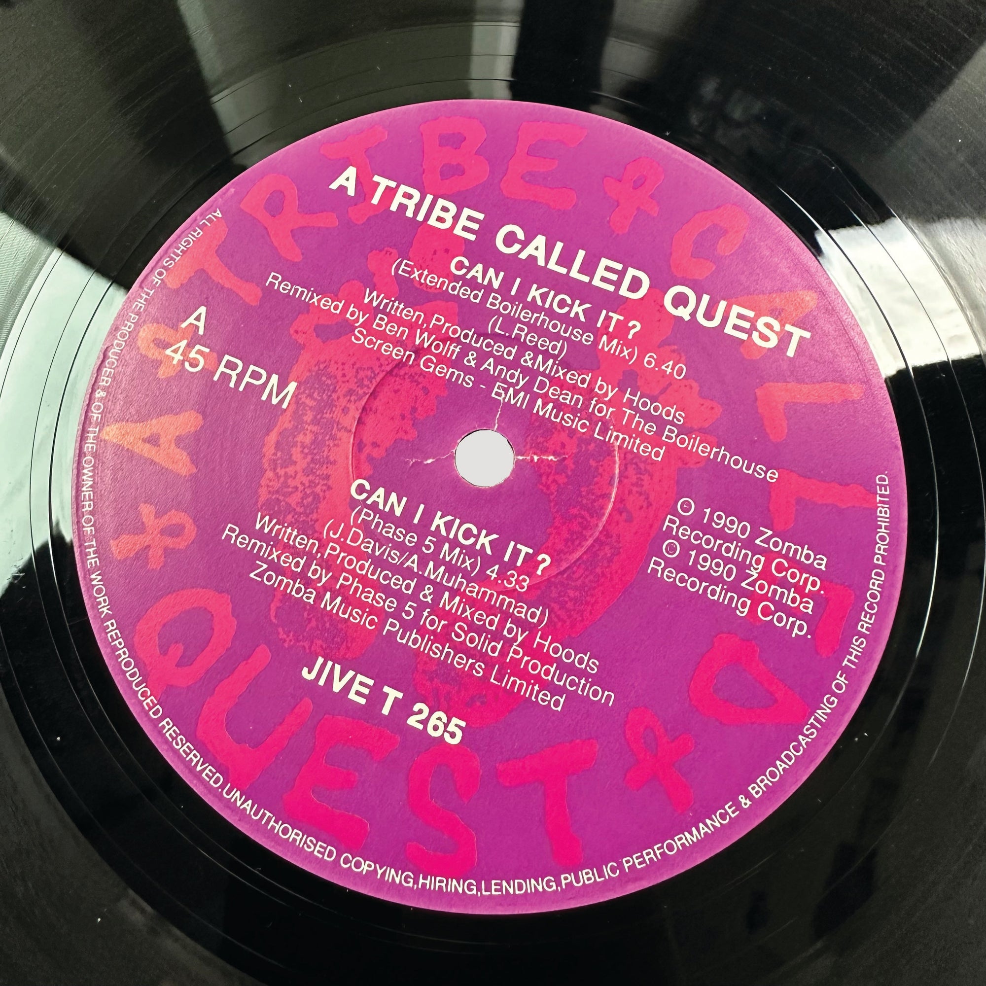 1990 A Tribe Called Quest Can I Kick It? 12" Single