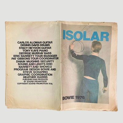 1976 David Bowie Isolar Tour Programme