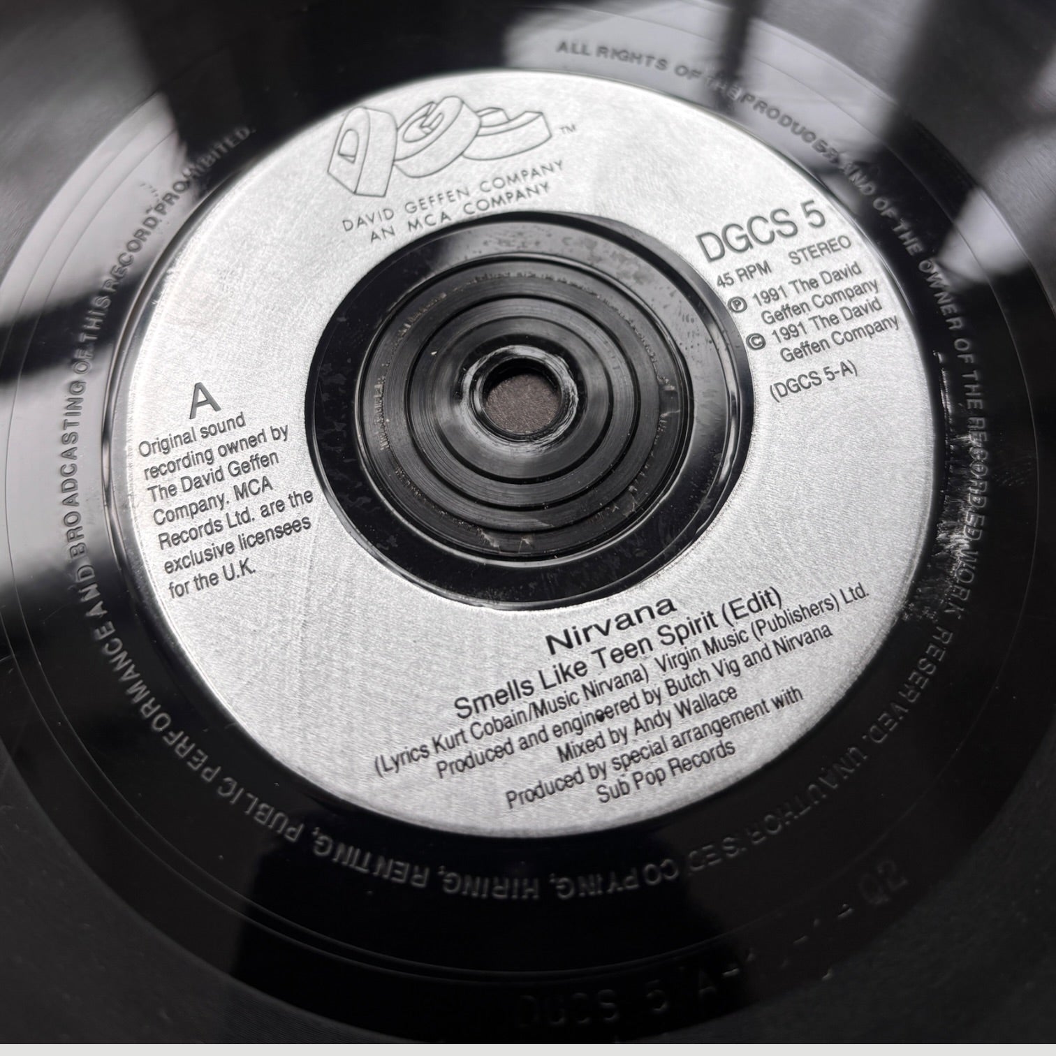 1991 Nirvana Smells Like Teen Spirit UK 7" Single