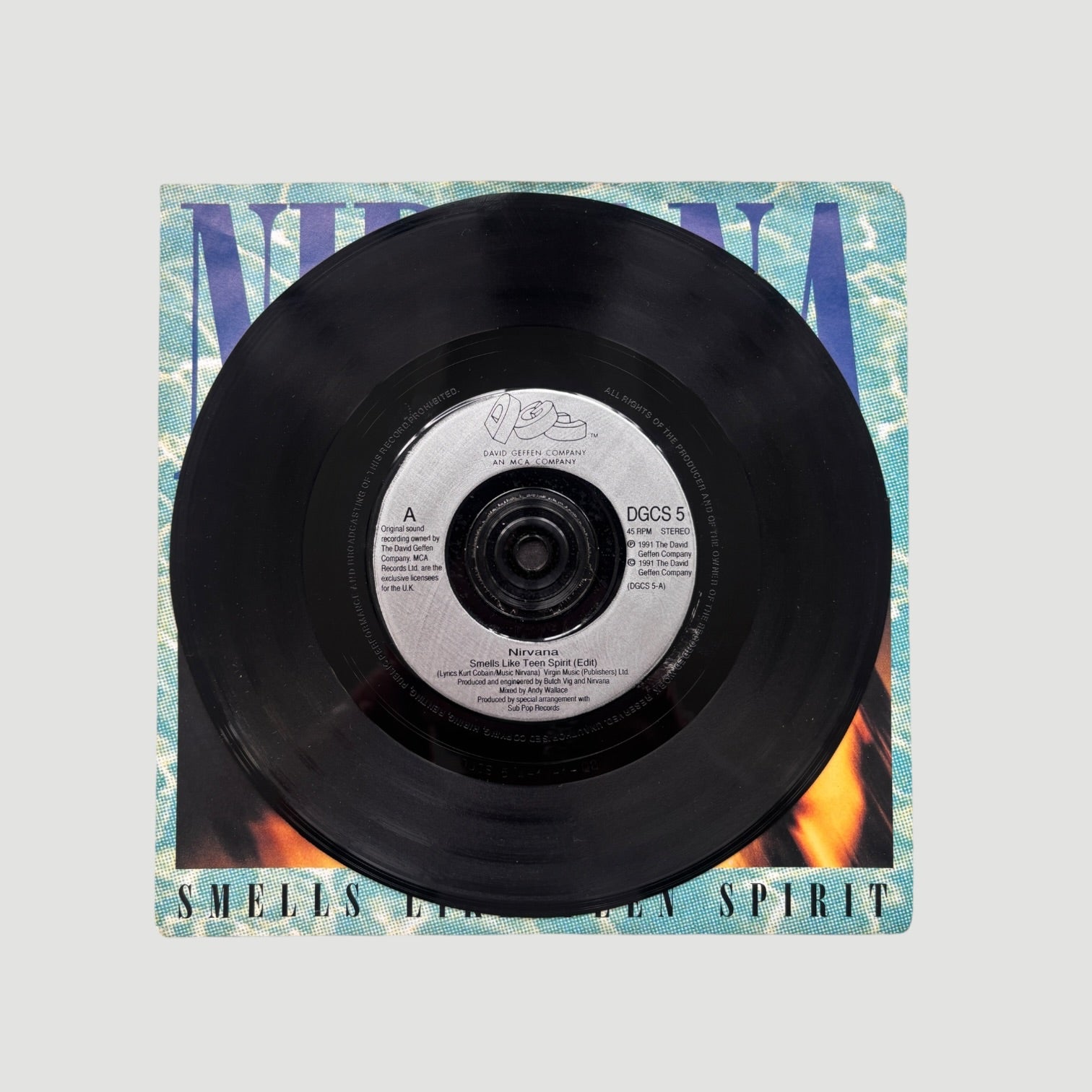 1991 Nirvana Smells Like Teen Spirit UK 7" Single