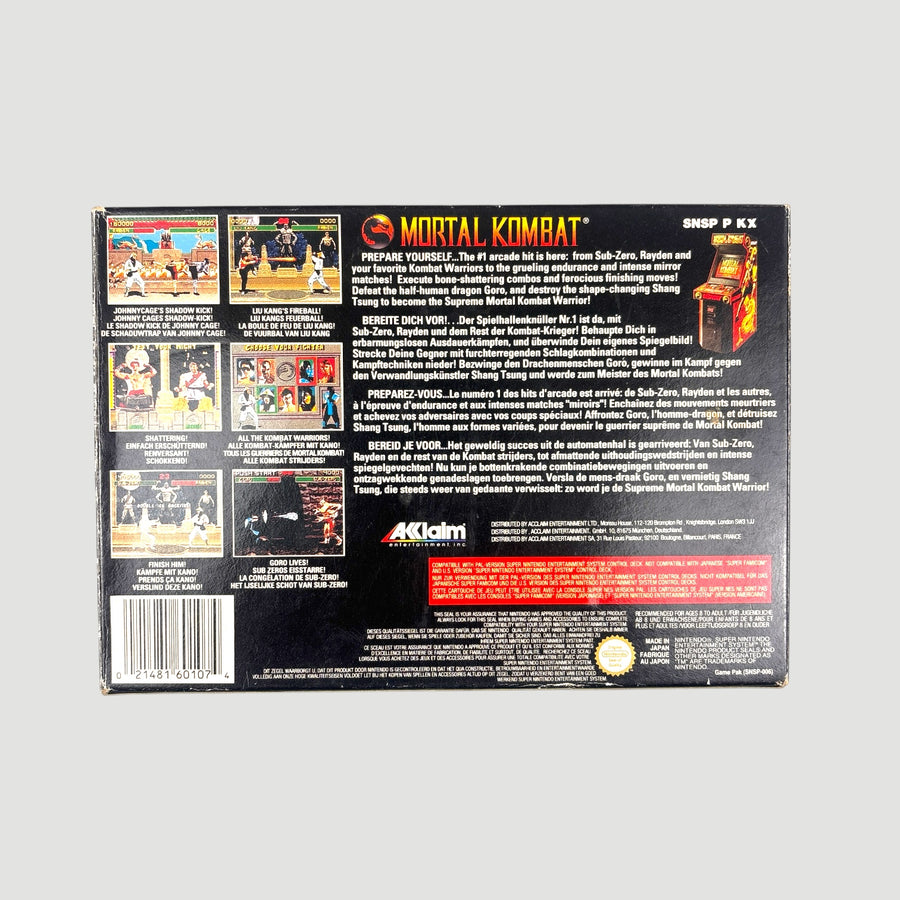 1992 Mortal Kombat SNES Game