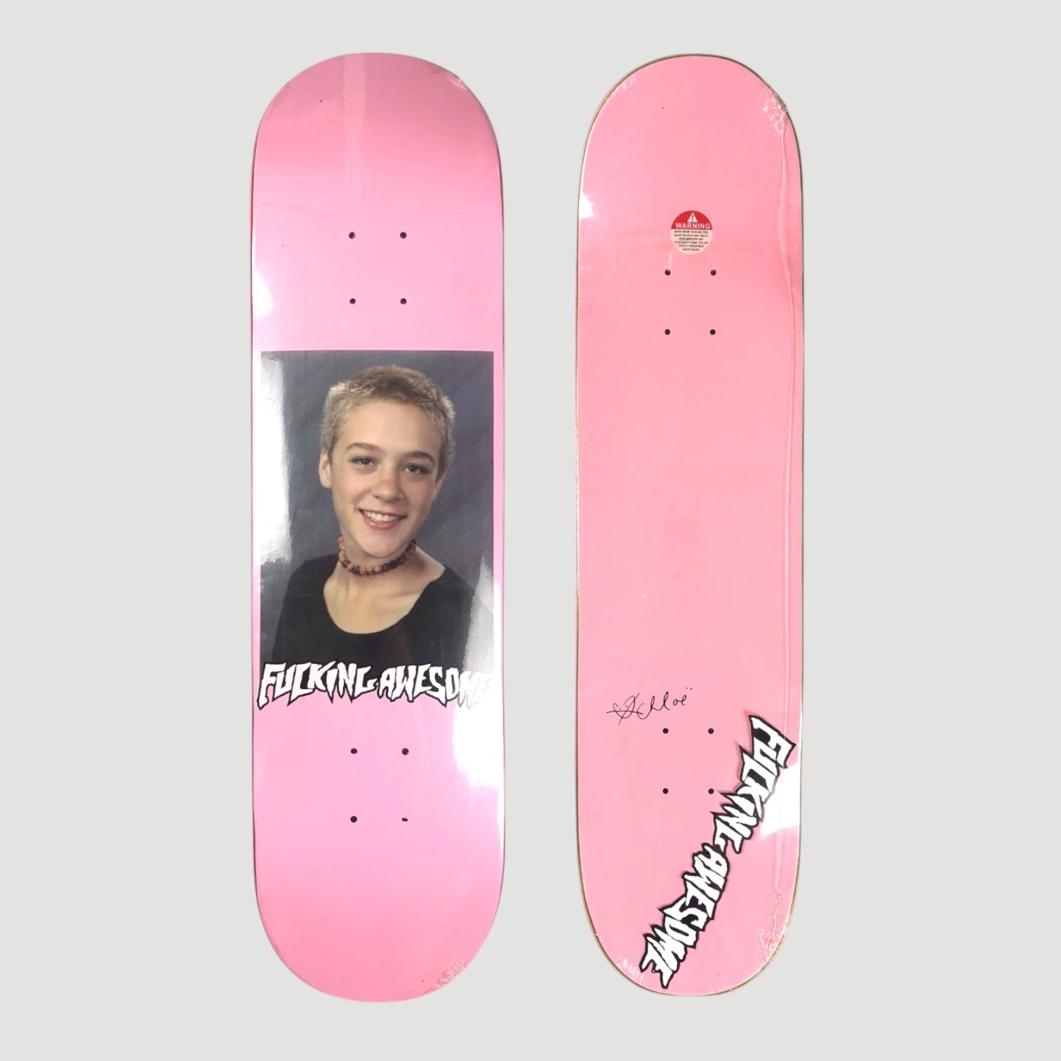 2014 Fucking Awesome Chloë Sevigny Pink Skateboard Deck